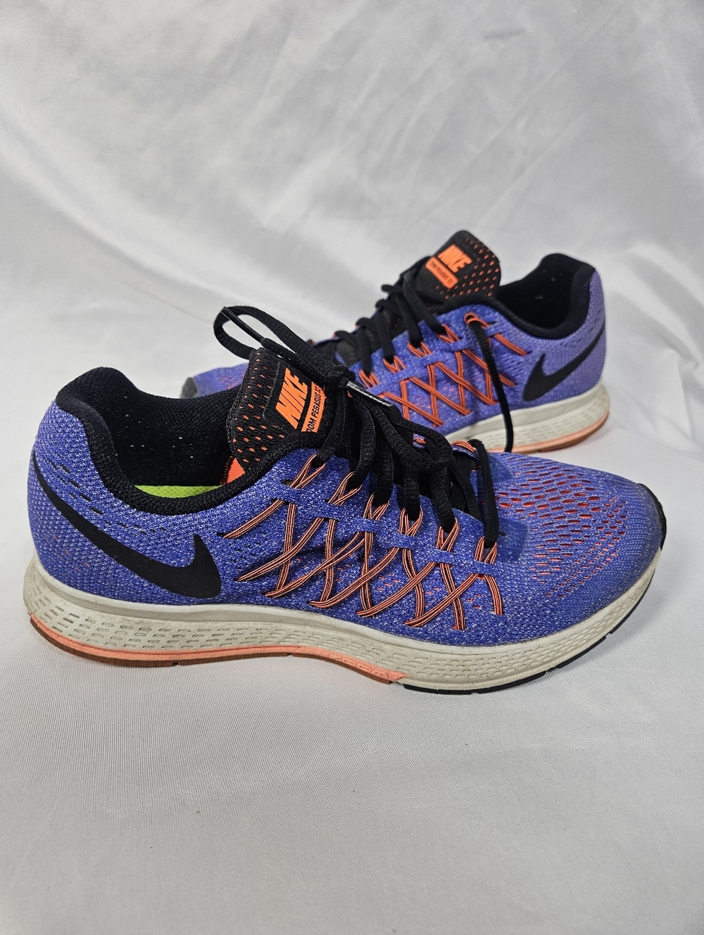 Nike Zoom Pegasus 32 Running Shoes Womens 8 Blue Orange Athletic Sneakers